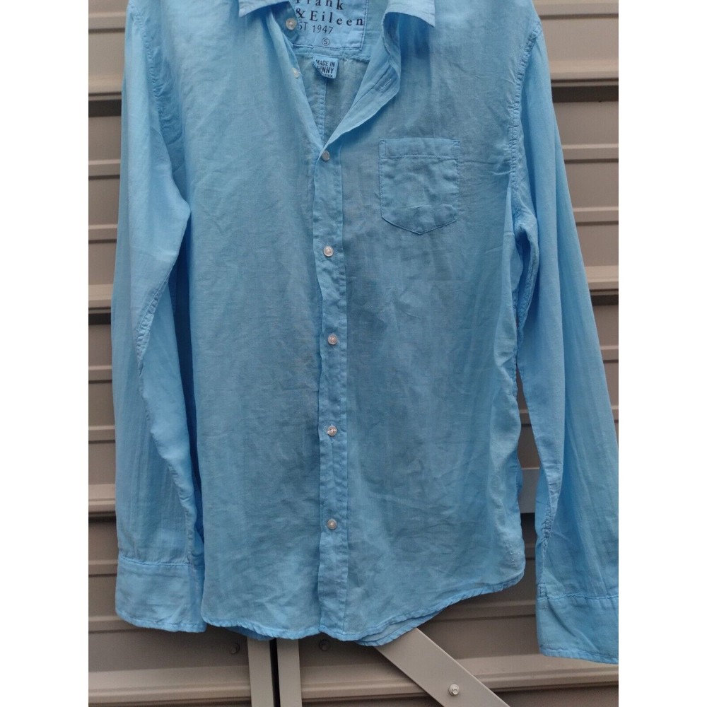 Frank & Eileen Shirt Women's Small Pale Blue Made in Sunny California - Picture 9 of 9